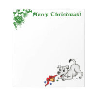 Joyeux Noël ! Chiot avec Cloche et Balle