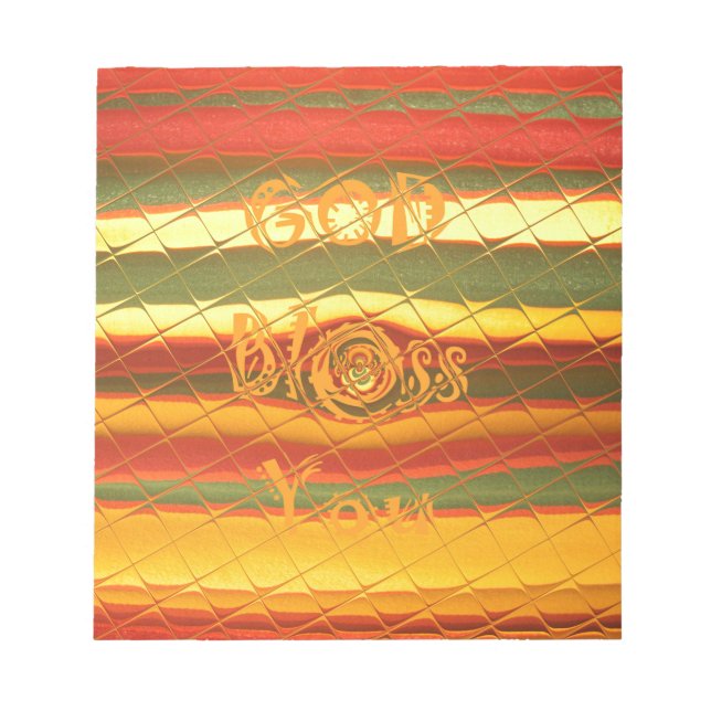 Bloc-note Joyeux Noël Dieu Béni Vous Couleurs Design (Devant)