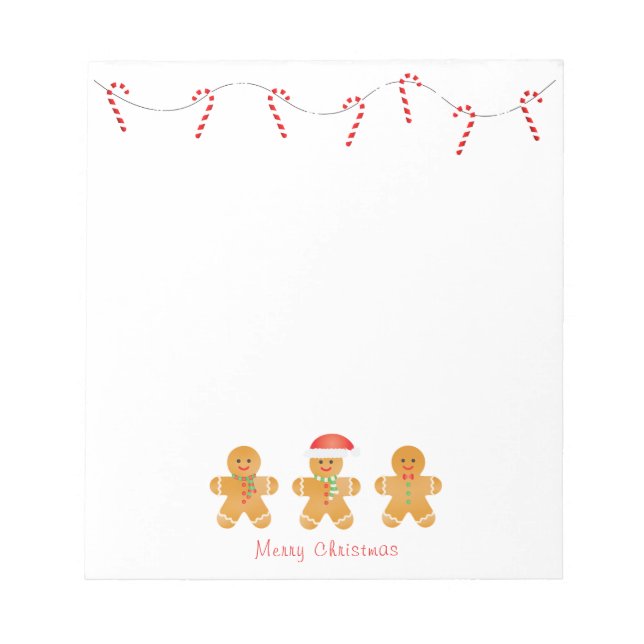Bloc-note Joyeux Noël Gingerbread Hommes (Devant)