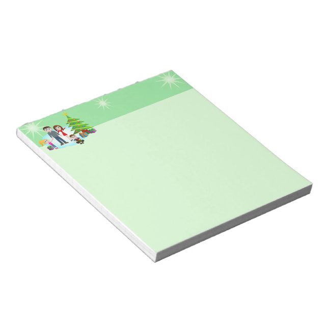 Bloc-note Joyeux Noël Noël Famille Petits Notepads (Incliné)