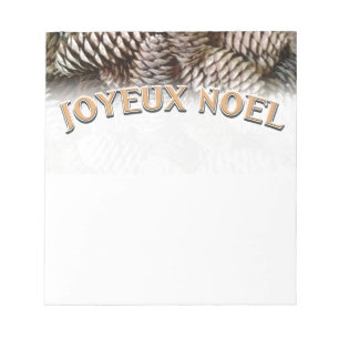 Bloc-note Joyeux Noel Noël Pine Cône de Noël