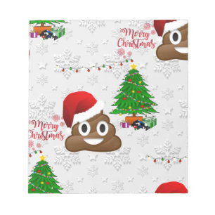 Bloc-note joyeux noël poo émoji