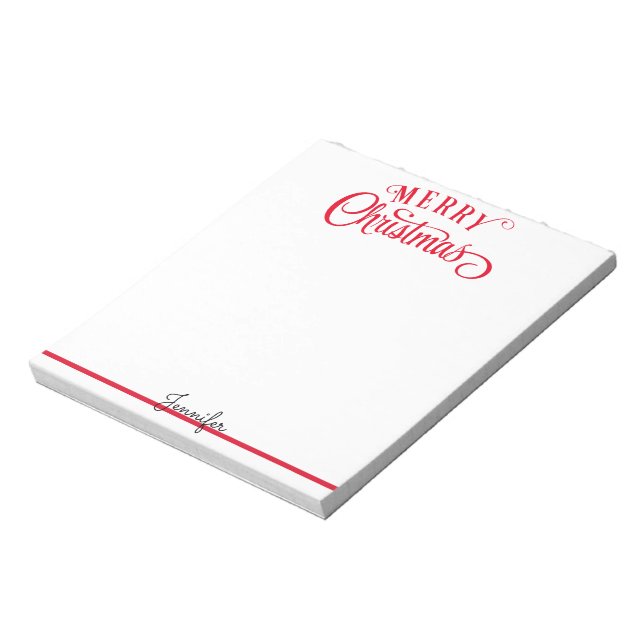 Bloc-note Joyeux Noël Script Ajouter Votre Nom Cadeau Bloc-n (Tourné)
