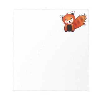 Bloc-note Joyeux Panda Rouge