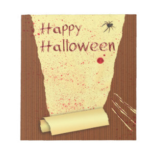 Bloc-note Joyeux papier peint Halloween sanglant
