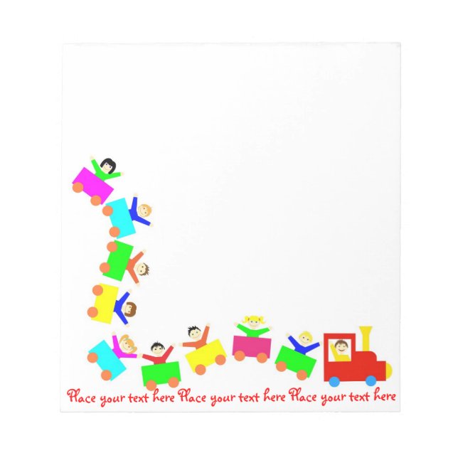 Bloc-note Joyeux Train pour enfants (Devant)