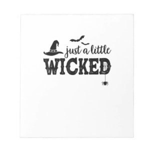 Bloc-note Juste un peu méchant T-shirt Halloween pour femmes