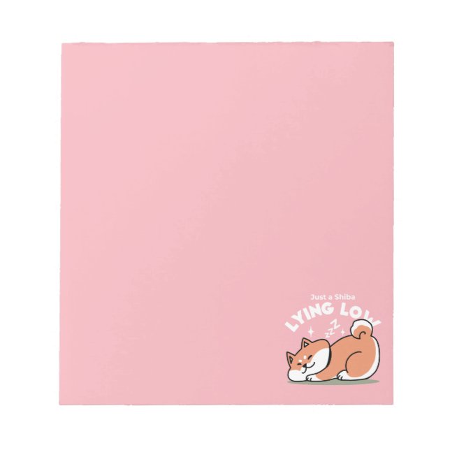 Bloc-note Juste un Shiba allongé bas : mignonne conception S (Devant)