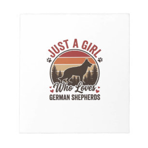 Bloc-note Juste Une Fille Berger Allemand Vintage Amoureux D