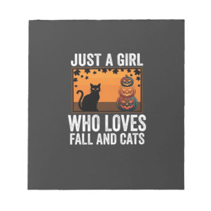 Bloc-note Juste une fille qui aime l'automne et les chats_1