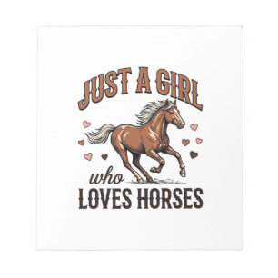Bloc-note Juste Une Fille Qui Aime Les Chevaux Chemise Vinta