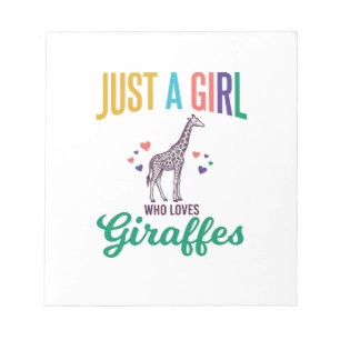 Bloc-note Juste une fille qui aime les girafes vintage vecte