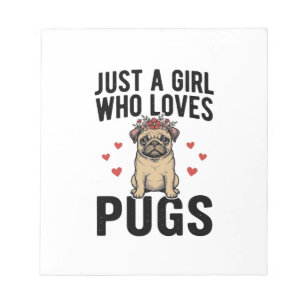 Bloc-note Juste Une Fille Qui Aime Les Pugs Modèle De T-Shir