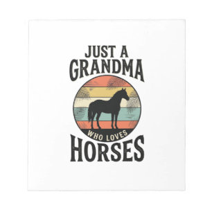 Bloc-note Juste une grand-mère qui aime les chevaux design v
