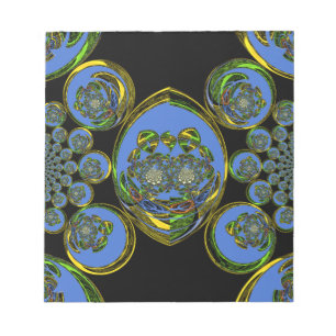 Bloc-note Kaleidoscope bleu et jaune Imprimer