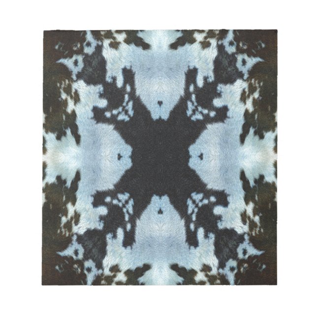 Bloc-note Kaleidoscope vache cache motif (Devant)