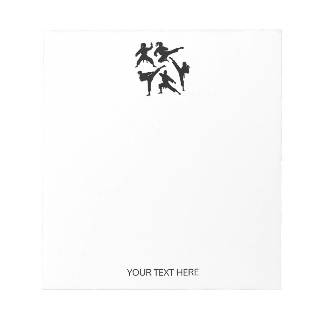 Bloc-note Karaté personnalisé moderne / Taekwondo / judo (Devant)