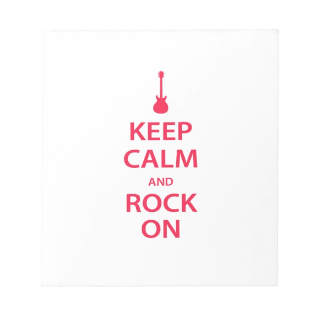 Bloc-note Keep Calm and Rock On ! (Devant)