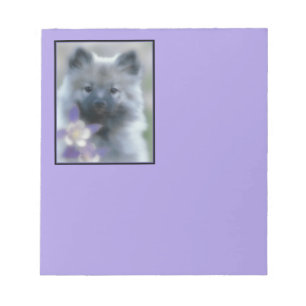 Bloc-note Keeshond et Columbine - Photo de chien