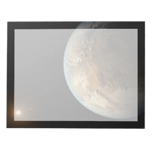 Bloc-note Kepler-186f Orbitant Une Étoile Éloignée.