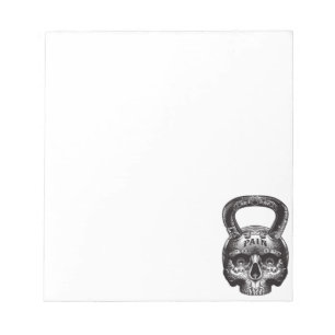 Bloc-note Kettlebell Skull - Gym entraînement Motivational