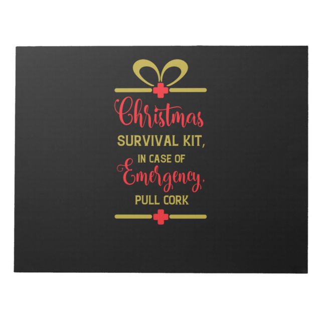Bloc-note kit de survie de noël (Devant)