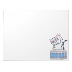Bloc-note Kitten Jouer un tambour