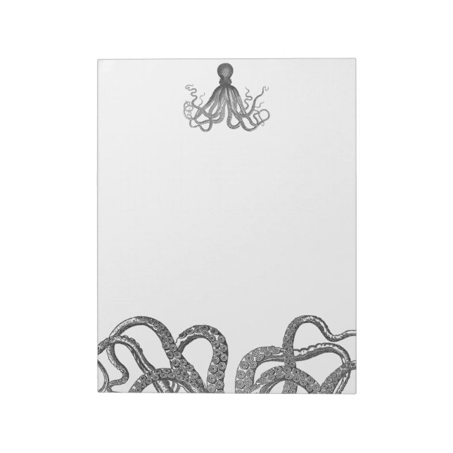 Bloc-note Kraken - Octopus géant noir / Cthulu (Tourné)