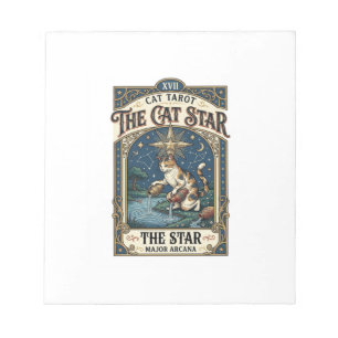 Bloc-note La carte de tarot de chat Star Cat Majeure Arcanum