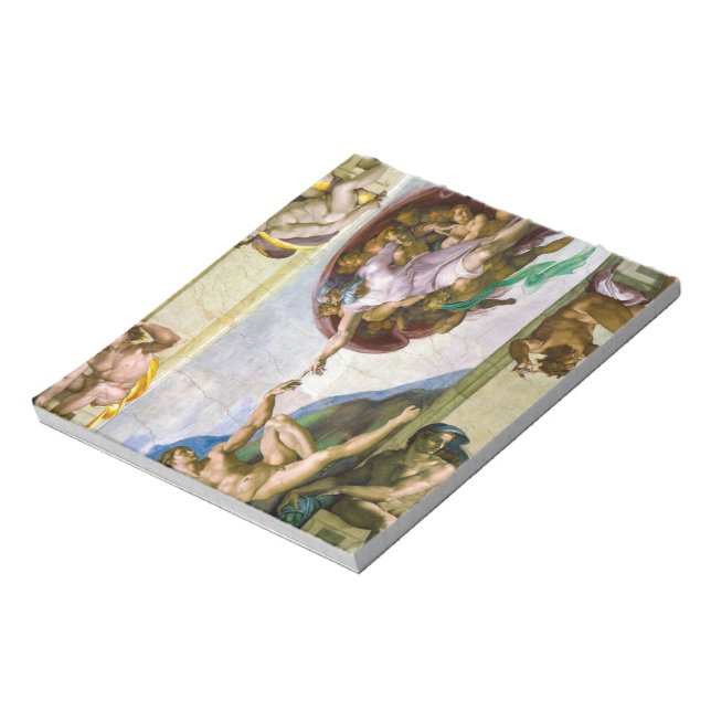 Bloc-note La création d'Adam par Michel-Ange (Tourné)