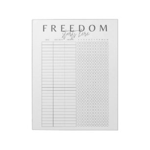 Bloc-note La liberté commence ici Simple Élégant Minimalis