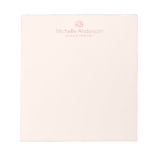 Bloc-note La lumière minimaliste rose de fleur de lotus d'o