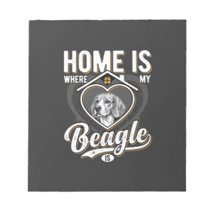Bloc-note La maison est où est mon Beagle_1