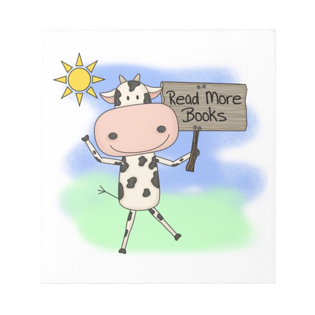 Bloc-note La vache a lu plus de livres (Devant)