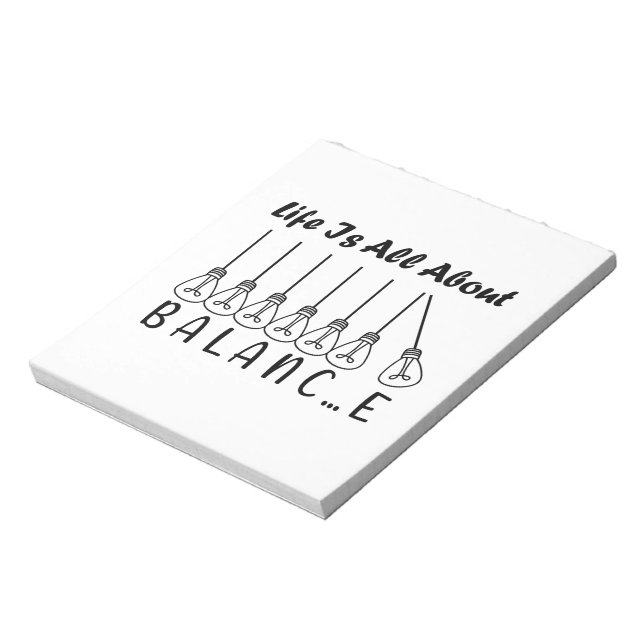 Bloc-note La vie, c'est l'équilibre de l'inspiration de moti (Tourné)