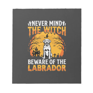 Bloc-note Labrador Halloween Attention au Chien