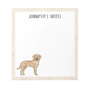 Bloc-note Labrador Retriever Jaune Chien Lab Mignon Votre No