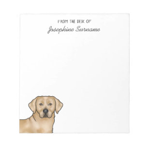 Bloc-note Labrador Retriever Labrador Jaune Nom Personnalisé