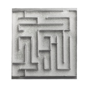 Bloc-note Labyrinthe argenté