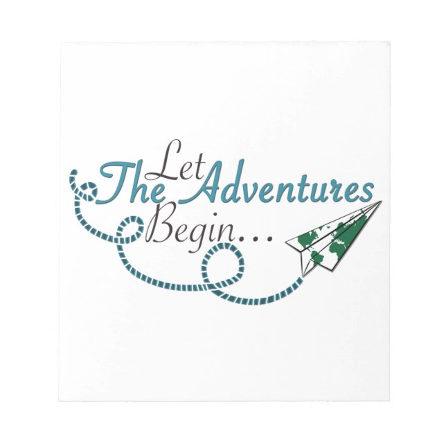 Bloc-note Laisser les aventures commencer (Devant)