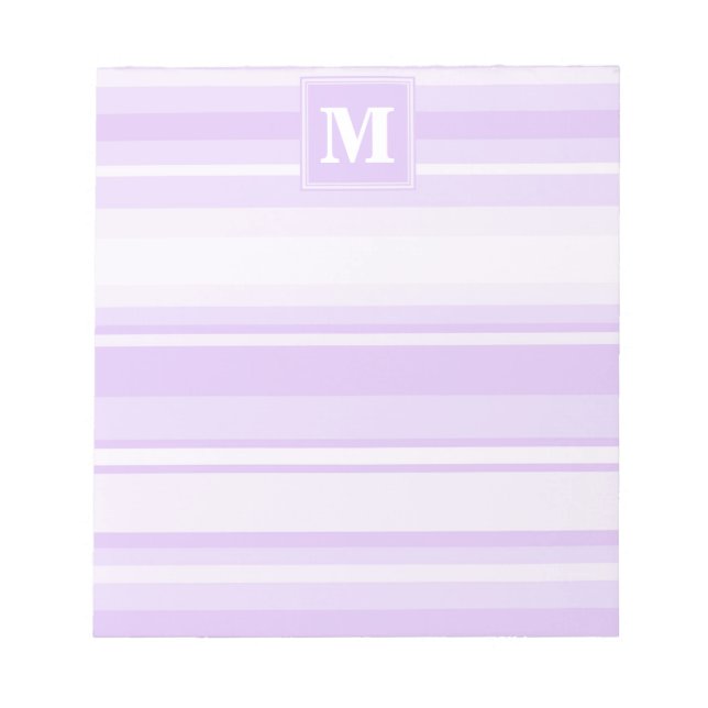 Bloc-note Landes lilas monogrammes (Devant)