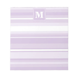 Bloc-note Landes violettes de chardon monogramme