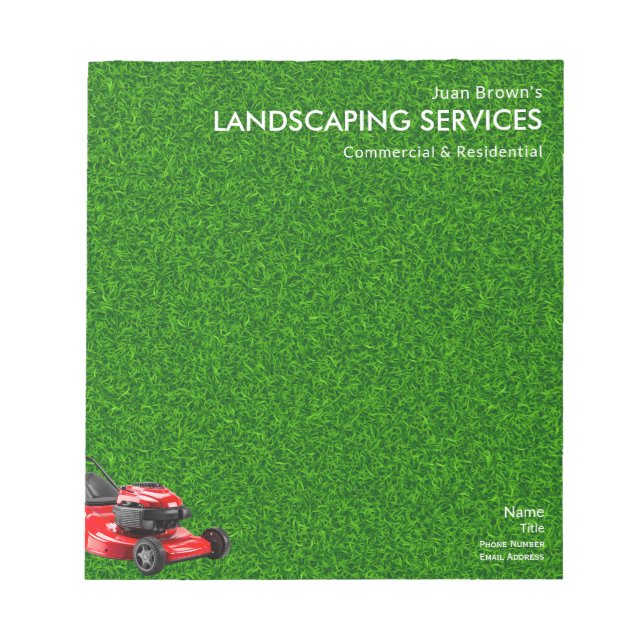 Bloc-note Landscaping Services | Lawn Care & Garden Design (Devant)