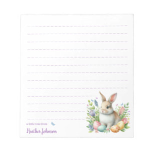 Bloc-note Lapin de Pâques personnalisé à l'aquarelle