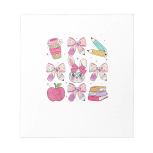 Bloc-note Lapin Drôle Coquette Nœud Lapin Professeur Pâques