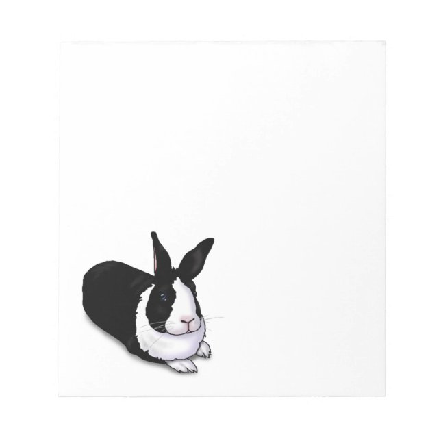 Bloc-note Lapin noir et blanc (Devant)