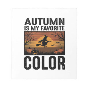 Bloc-note L'automne est ma couleur préférée Design de sorciè