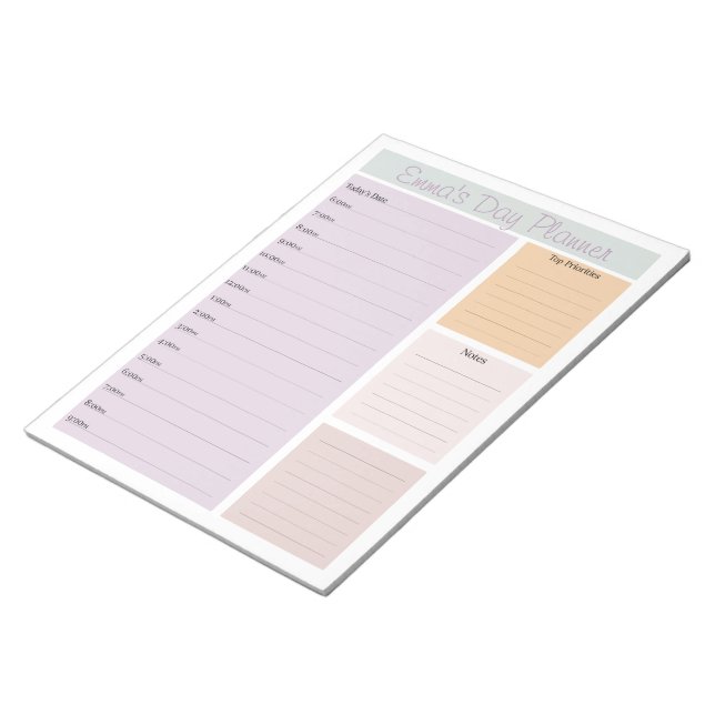 Bloc-note Lavande, Apricot, Monnaie Dusty (Incliné)