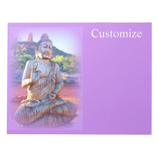 Bloc-note lavande aura buddha (Devant)