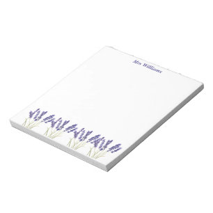 Bloc-note Lavande fleurs violettes aquarelle Herbes